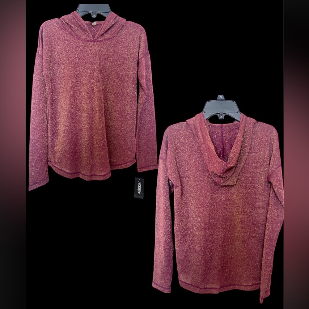 Burgundy with Gold shine hoodie